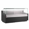Comptoir vitrine ventilé, avec réserve - NOIR  (ATL/15-AV-B5)