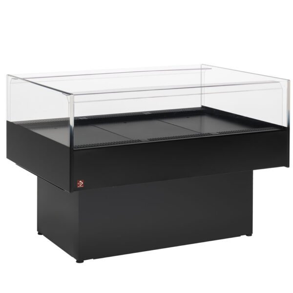 Vitrine self-service réfrigérée "panoramique" - NOIR  (BN150/V-B5/T2)