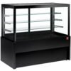 Comptoir vitrine panoramique, ventilé, 4 niveaux, sans réserve - NOIR  (CB12V-B9/P2)
