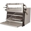 Four BBQ à charbon, GN 1/1+ GN2/4 (75 Kg/h) - Porte relevable/Inox (CBQ-075/RX)