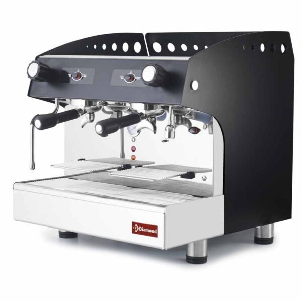 Machine à café expresso 2 groupes, semi-automatique - NOIR  (COMPACT/2PB)