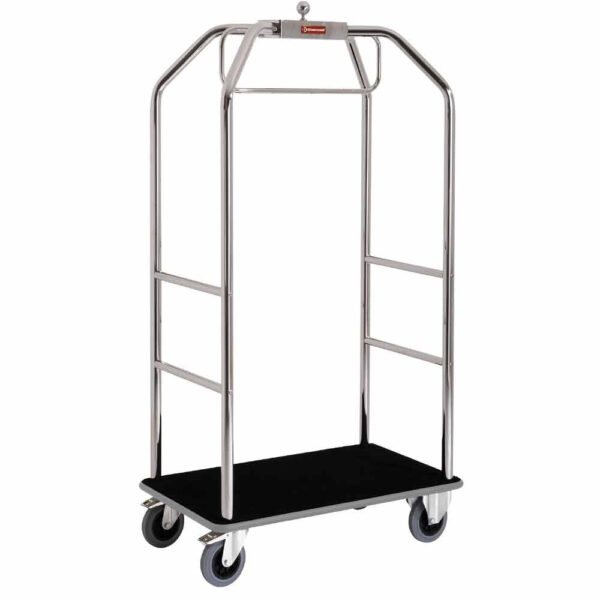 Chariot pour valises & vestiaire "chromé", 2 roues à freins  (CVV/C)