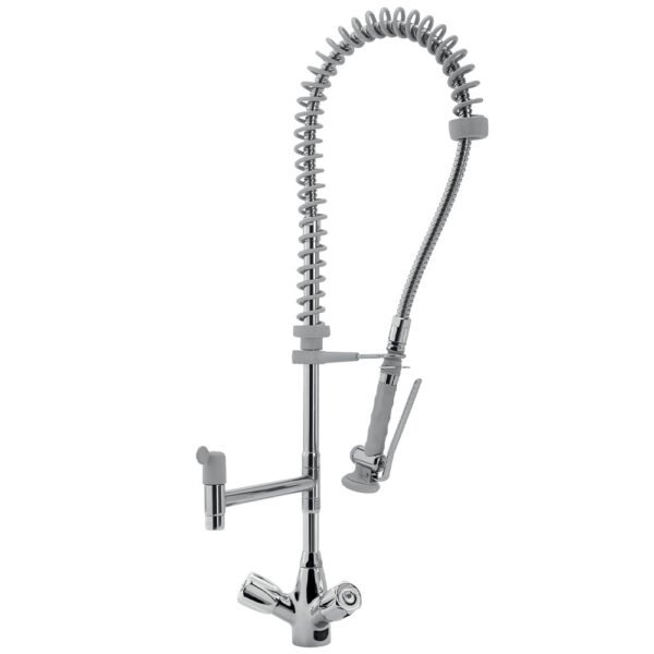 Douchette acier inox et robinet avec groupe mélangeur "Heavy-Duty" sortie mono  (CW4088/HD)
