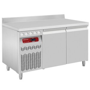 Table frigorifique "murale" ventilée, 2 portes GN 1/1, 260 Lit. groupe à gauche  (DT131/P9AGX)