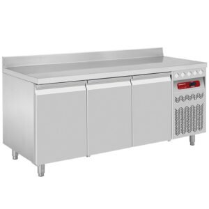 Table frigorifique "murale" ventilée, 3 portes GN 1/1, 405 litres  (DT178/P9A)