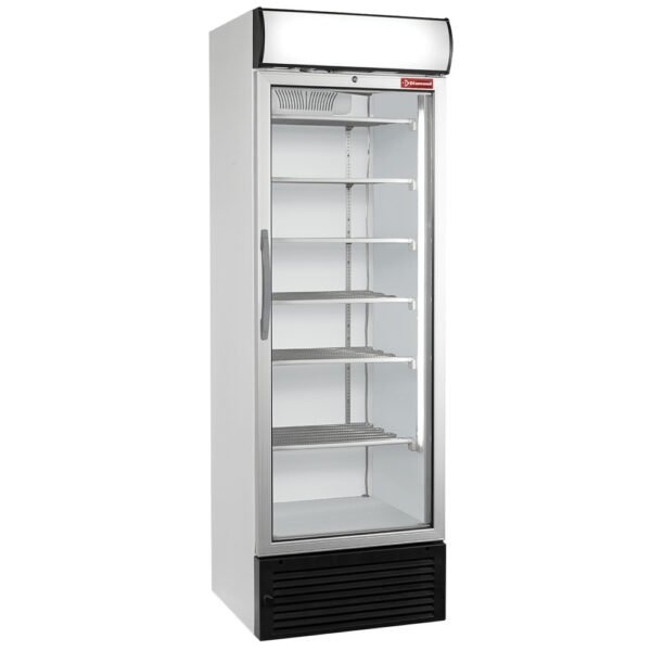 Vitrine T° négative, statique/ventilée, 500 Lt., avec caisson lumineux  (E50NC/R2)