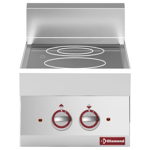 Cuisinière électrique vitrocéramique 2 foyers -Top- (E65/2VC4T-N)