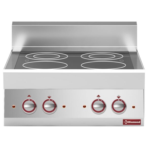 Cuisinière électrique vitrocéramique 4 foyers -Top- (E65/4VC7T-N)