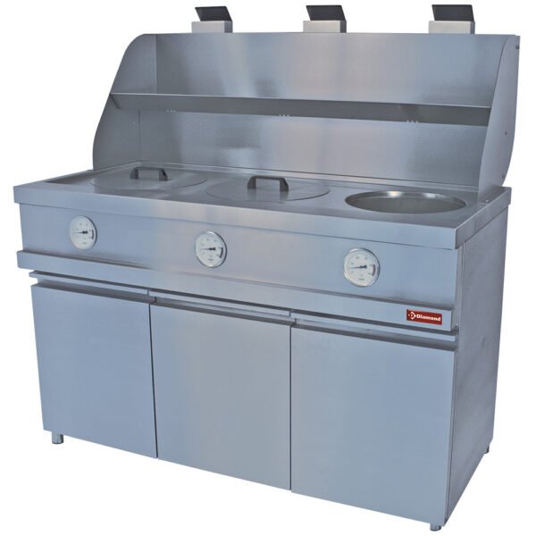 Friteuse gaz HEAVY DUTY, 3 cuves rondes, mécanique (MIKA/3-MC)