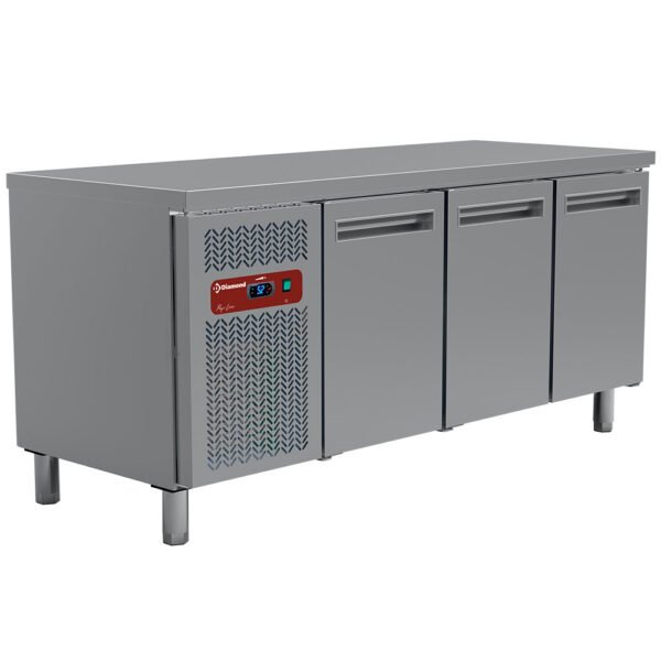Table frigorifique, ventilée, 3 portes GN 1/1  405 Lit.  (MR3/R2)