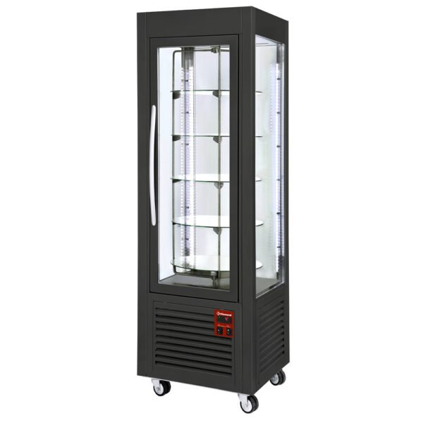 Vitrine panoramique, 5 plateaux tournants, 360 LT, Noire  (SNE/RN-B7-R2)