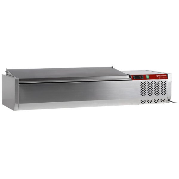 Structure réfrigérée 4 x GN1/3-150mm, avec couvercle inox  (SY120/CC-R6)