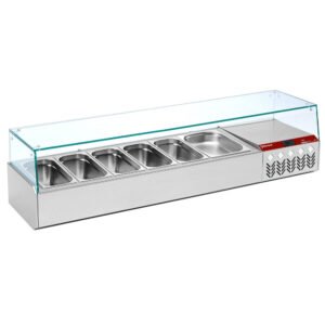 Structure réfrigérée GN 6x1/3, avec vitre droite  (SY160G/PP9)