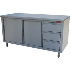 Table sur armoire neutre et 3 tiroirs à droite  (TA167CD/B)