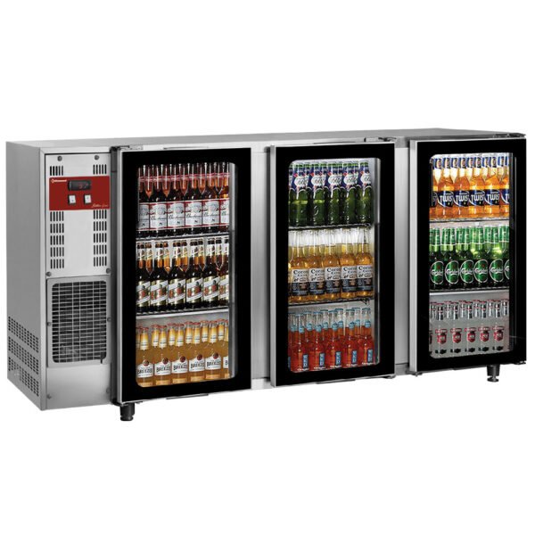 Refroidisseur de bouteilles, acier inox, 3 portes vitrées, 579 Lt.  (TAVX/3G-R2)