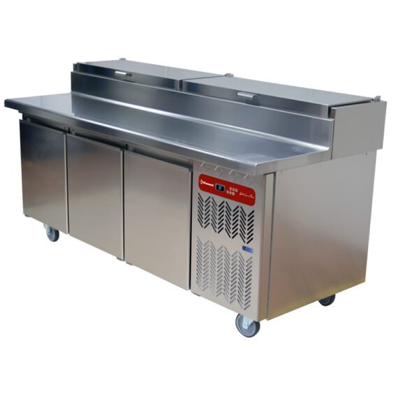 Table frigorifique, ventilée, 3 portes EN 600x400, structure réfrigérée GN 10 x 1/3  (TS31-US/H)