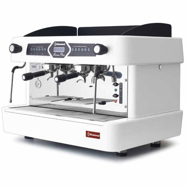 Machine à café 2 groupes, automatique avec display  BLANC  (AROMA/2EW)