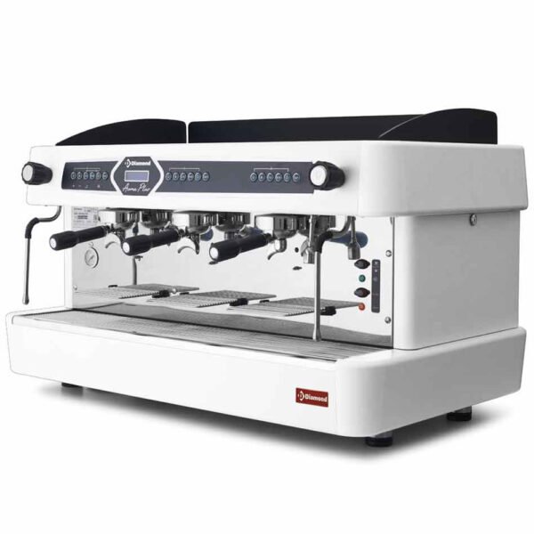 Machine à café 3 groupes, automatique. avec display BLANC  (AROMA/3EW)