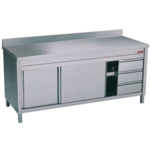 Table sur armoire neutre et 3 tiroirs à droite  (TA167CDA/U)