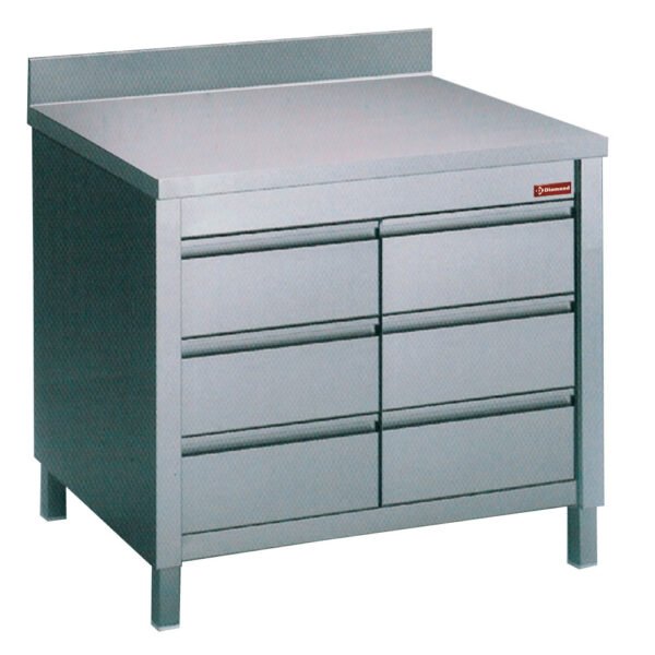 Table sur armoire avec 6 tiroirs GN1/1  (TACS107A/U)