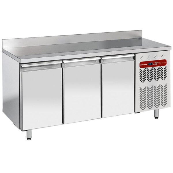 Table frigorifique "murale", ventilée, 3 portes EN 600x400, 550 litres  (TP3N/HA-R2)