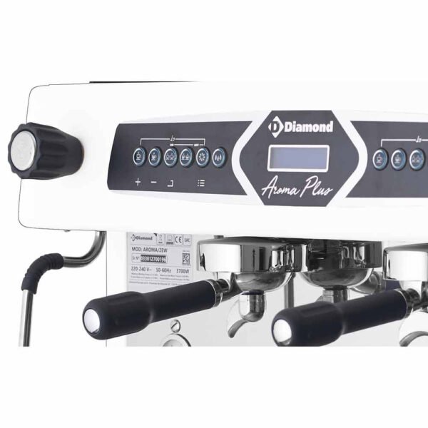 Machine à café 2 groupes, automatique avec display  BLANC  (AROMA/2EW) – Image 3