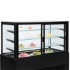 Comptoir vitrine panoramique, ventilé, 4 niveaux, sans réserve - NOIR  (CB12V-B9/P2) – Image 2
