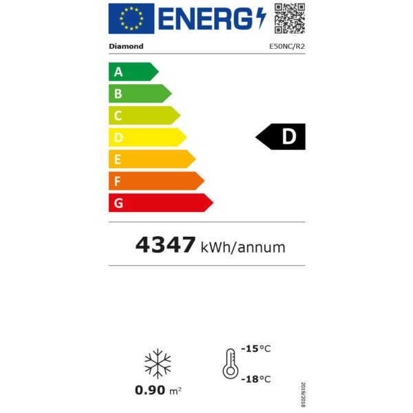 Vitrine T° négative, statique/ventilée, 500 Lt., avec caisson lumineux  (E50NC/R2) – Image 2