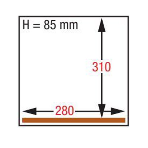 Machine sous-vide, chambre 280x310xh85 mm. - 4 m3/h (GA-80/S) – Image 3