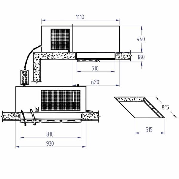 Groupe frigorifique "plafond" T° -15°-25°  (SN400T-4N) – Image 2