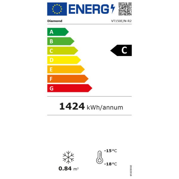 Conservateur panoramique pour surgelés 2 compresseurs, 1 température  (VT150E/N-R2) – Image 2