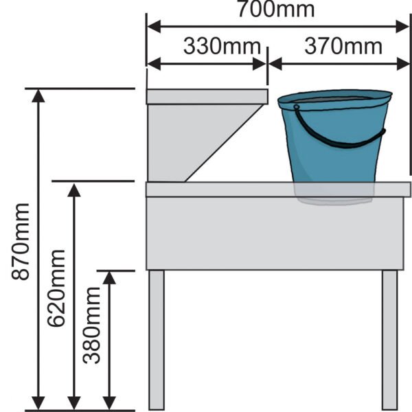 Lave-mains combiné sur piètement  (LMC-57) – Image 2