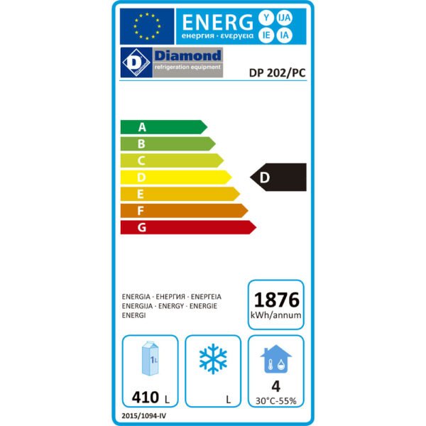 Table frigorifique, ventilé, 3 portes EN 600x400  550L  (DP202/PC-R2) – Image 4