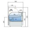 Comptoir vitrine ventilé, avec réserve - NOIR  (ATL/15-AV-B5) – Image 3