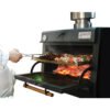 Four BBQ à charbon, GN 1/1+ GN2/4 (75 Kg/h) - Porte relevable/Inox (CBQ-075/RX) – Image 4