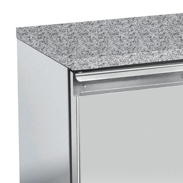 Table frigorifique, ventilée, 2 portes EN 600x400 - Top en granit  (TP2N/HG-R2) – Image 3