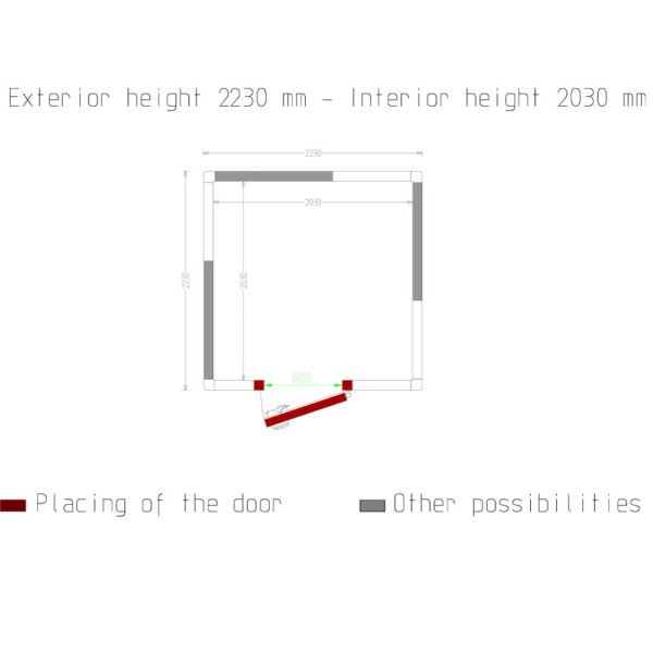 Chambre ISO 100, dim. int. 2030 x 2030 xh 2030 mm (8,37 m³) (C90A/10BF) – Image 5