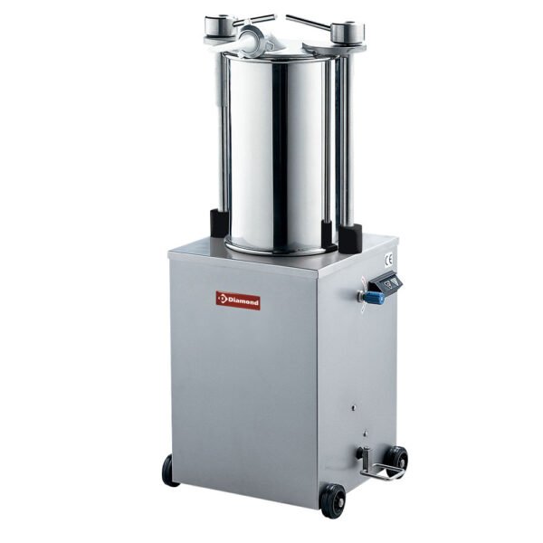 Poussoir hydraulique vertical en inox, 25 litres sur roues  (BSH-25B)