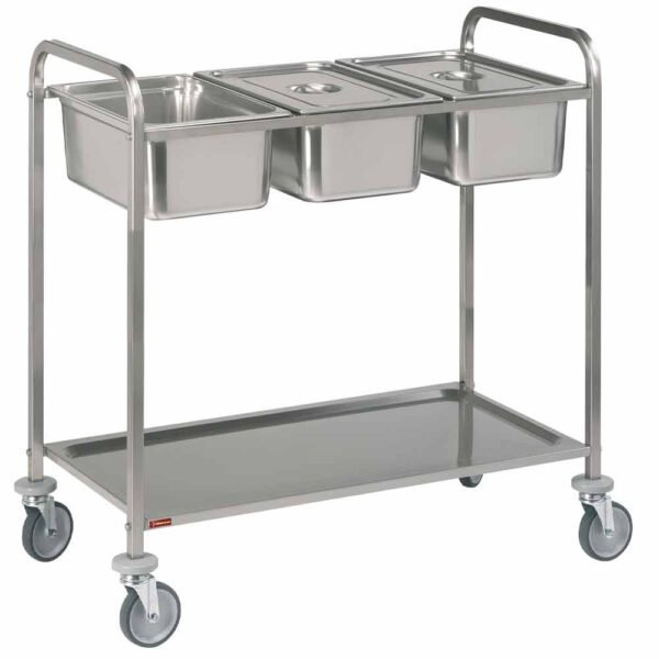 Chariot de service inox, 3x GN 1/1 + 1 niveau (CP2/311)