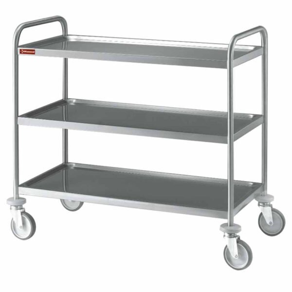 Chariot de service en inox 3 niveaux (CR3/100B)