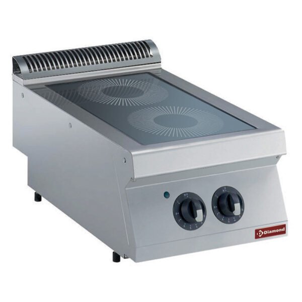 Cuisinière électrique vitrocéramique, 2 zones -TOP- (E17/2VC4T-N)