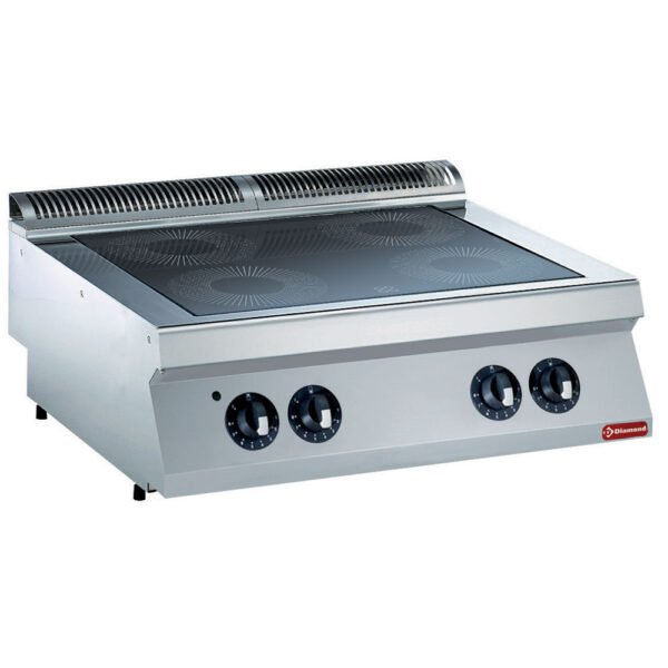 Cuisinière électrique vitrocéramique, 4 zones -TOP- (E17/4VC8T-N)