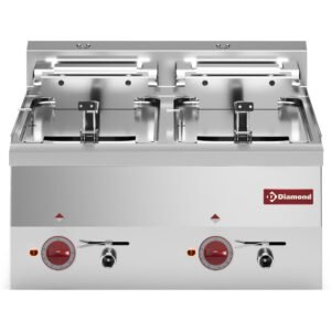 Friteuse électrique, 2 cuves 10 litres -Top- (E60/F20-6T-N)