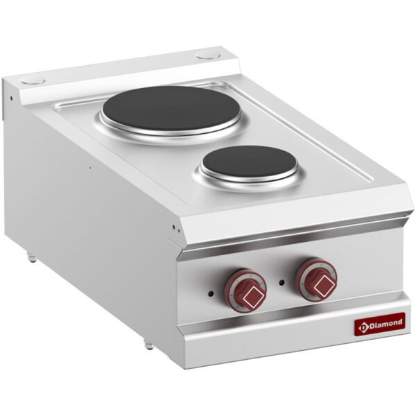 Cuisinière électrique 2 plaques rondes -Top- (E7/2P4T-N)