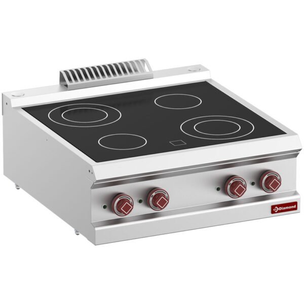 Cuisinière électrique vitrocéramique 4 zones -Top- (E7/4VC7T-N)