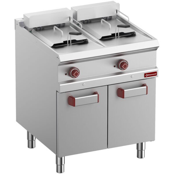 Friteuse électrique 2 cuves de 13 litres sur armoire (E7/F26A7-N)