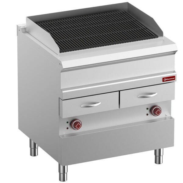 Grill Vapeur électrique, grille en fonte "double face", module 1/1 (E7/GVQA8-N)