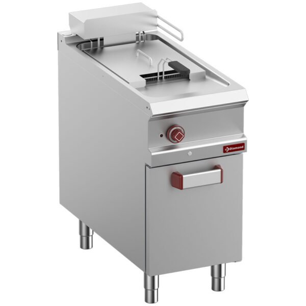Friteuse électrique 1 cuve 18 lit. sur meuble fermé (E9/F18A4-N)
