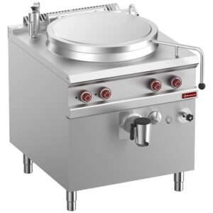 Marmite électrique, cuve 100 lit. chauffage indirect, sur meuble (E9/M10I8-N)