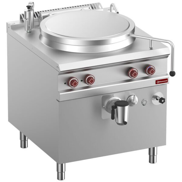 Marmite électrique, cuve 100 lit. chauffage indirect, sur meuble (E9/M10I8-N)